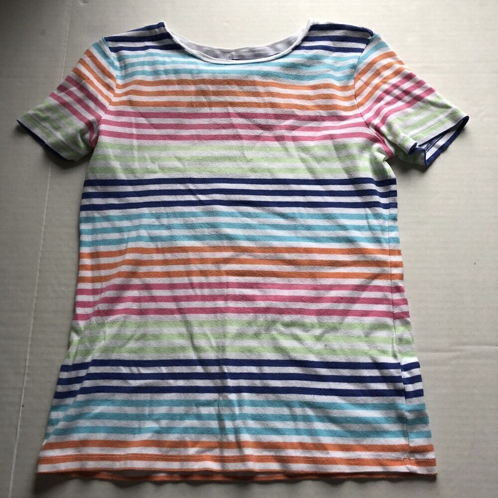 The Talbots Tee Colorful Striped Top Women’s Sz XS A2538